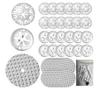 VGECEE 36 Pz Rondelle di Fissaggio per Scudo Termico 30mm/50mm 3 Tipiti Rondelle di Bloccaggio in Acciaio Inox Rondelli Starlock Dischi di Protezione dal Calore per Riparazione Scudo Termico per Auto