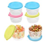 VGECEE 6 Pezzi Contenitori Ermetici per Alimenti, 160ml Piccole Lattine con Coperchio in Plastica Riutilizzabili a Prova di Perdite Mini Contenitori per Alimenti da Cucina per Microonde e Congelatore
