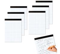 VGECEE Confezione da 6 Blocco di Carta a Quadretti, Blocco Note A4 da 30 Fogli Quaderno Appunti A4 Taccuino senza copertina Block Notes Taccuino, Carta Premium da 80 g/m²per Ufficio Scuola Bianco