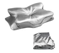 VGECEE Federa Cuscino Cervicale Ergonomico, Federa Memory Foam, Federa Comoda e Traspirante, Federa Rimovibile e Lavabile, Federa in Raso di Seta Morbida per Posizioni Prona, Supina e di Fianco