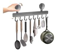 VGECEE Porta Utensili da Cucina con Ventosa Portautensili Cucina con 8 Ganci Mobili Ganci per Utensili da Cucina Senza Foratura Capacità di Carico Fino a 20 kg per Cucina Bagno e Camera da Letto