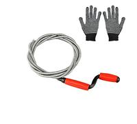VGECEE Sonda Sturatubi con 1 paio di Guanti, 5 m x 9 mm Stura Lavandini e Scarichi Professionale Dispositivo Flessibile per Pulizia Tubazioni Stura Tubi di Scarico Molla Sturatubi di WC, Bagno, Cucina
