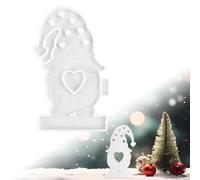 VGECEE Stampo in Silicone per Natale, Stampo in Silicone a Forma di Gnomo Stampi per Candele Natalizie in Siliconi Epossidico Stampi per Candele Fai da Te per Gesso, Artigianato, Sapone