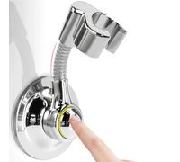 VGECEE Supporto per Soffione Doccia Senza Forare, Supporto Doccio Regolabile Ventosa da Bagno con 360°Supporti Doccetta Doccino a Parete Supporti per Doccio, Elevata Capacità di Carico