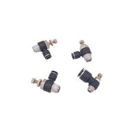 VgfyICyRN 10 Pezzi Un Sacco SC SL Cilindro Pneumatico valvola a Farfalla Filettatura 3/8 1/2 Pollici 6 mm 8 mm 10 mm raccordi for Tubi Flessibili connettore Pneumatico rapido Aria(SC8-03)