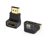 vgggrd 2 Pack 8K Adattatore HDMI Femmina a HDMI 2.1 Maschio, 270° e 90° ARC HDR10+ Dolby Vision 3D VRR ALLM HDCP, Compatibile con 4K 2K 1080P