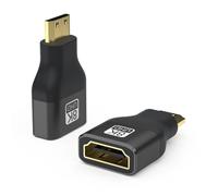 vgggrd 2 Pezzi 8K Adattatore Mini HDMI a HDMI, HDMI Femmina a Mini HDMI 2.1 Maschio Arc HDR10+ Dolby Vision 3D VRR ALLM HDCP, Compatibile con 4K 2K 1080P
