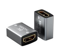 vgggrd 2 Pezzi Accoppiatore HDMI 8K, Adattatore HDMI Femmina a Femmina Supporto 8K/4K @ 60Hz UHD, Prolunga Cavo HDMI per Laptop, PC, Monitor, Roku TV