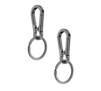 vgggrd 2 Pezzi Moschettone in Lega di Alluminio, Moschettone Rimovibile Multifunzionei per Campeggio/Trekking/Zaino/Tenda/Corda ECC (Nero)
