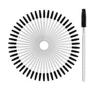 vgggrd 50PCS Pennello per Ciglia Monouso,Scovolino Ciglia,Spazzole a Cils,Mini Scovolino Cils,Lash BrushPennello per Ciglia Monouso,Kit di Pennelli per Trucco (Nero)