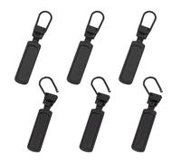 vgggrd 6 Pezzi Tiretti per Cerniere Staccabili, Linguette in Metallo per Riparazione Zip per Cursore Cerniera Lampo di Giacca, Valigia, Zaino, Jeans, Accessori per Cucito (Nero)