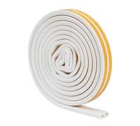 vgggrd Guarnizione per Porte e Finestre 6m, D-Tipo Nastro Isolante Anticollisione di Schiuma, Paraspifferi Guarnizione Porta per Anti Freddo e Rumore, Gomma Striscia Sigillante Autoadesiva