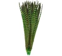 VGHJYNM 10 Pezzi 40-45 cm Piume di Coda di Fagiano Colorate per Decorazioni di Piume di Fagiano Lunghe Bianche Nere Decorazione Fai da Te-Verde_a-10 Pezzi