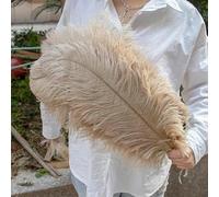 VGHJYNM 10 Pezzi di Piume di Struzzo Colorate 45-55 cm per Decorazioni per la casa di Feste Decorazione centrotavola in Piume di struzzo-Khaki-50-55 cm 20-22 Pollici