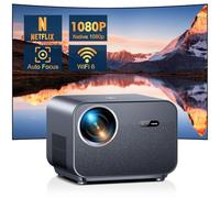 VGKE Proiettore intelligente 350ANSI Netflix Ufficiale Home Cinema Proiettore Autofocus/Correzione trapezoidale Full HD 1080p WiFi6 Proiettore video Bluetooth con Dolby Audio, Home / Outdoor