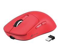 VGN GAMEPOWER ATTACK SHARK X3 SUPERLIGHT Mouse Gaming Wireless, 49g Ultraleggero eSport Mouse da Gioco, PixArt PAW3395, 26000DPI, 2.4G/BT5.0/Cablato Mouse Bluetooth, Durata Batteria 200Hrs, Rosso