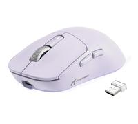 VGN GAMEPOWER ATTACK SHARK X3 SUPERLIGHT Mouse Gaming Wireless, 49g Ultraleggero eSport Mouse da Gioco, PixArt PAW3395, 26000DPI, 2.4G/BT5.0/Cablato Mouse Bluetooth, Durata Batteria 200Hrs, Lavanda