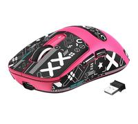 VGN GAMEPOWER ATTACK SHARK X3 SUPERLIGHT Mouse Gaming Wireless, 49g Ultraleggero Mouse da Gioco, PixArt PAW3395, 26000DPI, 2.4G/Bluetooth/Cablato, Mouse Grip Tape, Durata Batteria 200Hrs, Bacca Rossa