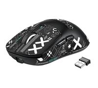 VGN GAMEPOWER ATTACK SHARK X3 SUPERLIGHT Mouse Gaming Wireless, 49g Ultraleggero Mouse da Gioco, PixArt PAW3395, 26,000 DPI, 2.4G/BT5.0/Cablato, Mouse Grip Tape, Durata Batteria 200Hrs, Nero