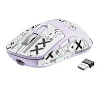 VGN GAMEPOWER ATTACK SHARK X3 SUPERLIGHT Mouse Gaming Wireless, 49g Ultraleggero Mouse da Gioco, PixArt PAW3395, 26,000 DPI, 2.4G/BT5.0/Cablato, Mouse Grip Tape, Durata Batteria 200Hrs, Lavanda