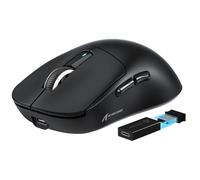 VGN GAMEPOWER ATTACK SHARK X3PRO SUPERLIGHT 59g Mouse Gaming Wireless, Tasso di Polling 4K/8KHz, 26000 DPI, eSport Mouse da Gioco, G502, PixArt PAW3395, 2.4G/Bluetooth/Cablato, Batteria 200Hrs, Nero