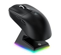 VGN GAMEPOWER ATTACK SHARK X6 SUPERLIGHT Mouse Gaming Wireless con Station di Carica, 49g Ultraleggero eSport Mouse da Gioco G502, 26000DPI, Sensore PixArt PAW3395, 2.4G/Bluetooth/Cablato, Nero