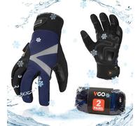 Vgo... 2 paia Guanti da Lavoro Invernali Impermeabili Termici da -20 ℃, Guanti da Meccanico Caldi Uomo a 6 Strati con Touchscreen per Camionista Edilizia Multifunali