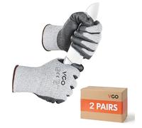 Vgo... 2 paia Guanti Lavoro Nitrile Antitaglio, Guanti Resistenti al Taglio HPPE livello EN388 C ANSI A3 per Intaglio Legno, Cucina (XL)