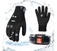 Vgo... 2paia Guanti Lavoro Invernali con Palmo Antiabrasivo Rivestito in Lattice, Guanti Termici Elastico Uomo&Donna per Edilizie Cella Frigoriferia Legnameria