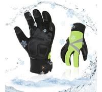 Vgo... Guanti da Lavoro Invernali Impermeabili Termici da -20 ℃, Guanti da Meccanico Caldi Uomo a 6 Strati con Touchscreen per Camionista Edilizia Multifunali