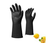 Vgo... Guanti riutilizzabili resistenti agli agenti chimici,facili da indossare e da togliere,antiaderenti,resistenti da-10℃ a 100℃,5X più durevoli,3X più spessi per uso industriale(TP1117,Nero,L)