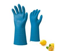 Vgo... Guanti riutilizzabili resistenti agli agenti chimici,facili da indossare e da togliere,antiaderenti,resistenti da-10℃ a 100℃,5X più durevoli,3X più spessi per uso industriale(TP1117,Blu,XL)