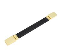 VGOL 1 Kit Maniglia per Amplificatore per Chitarra 284 x 29,5 mm Compatibile con Marshall Pelle pu Nera Cappucci Finali Dorati Kit di Sostituzione