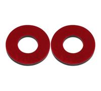 VGOL 1 paio di comode ciambelle per manubrio BMX MX MTB con retro autoadesivo per ridurre lo sfregamento delle mani e migliorare il comfort, rosso