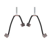 VGOL 1 paio di spazzole di carbone per motore, 12 x 10,5 x 5/7,5 mm, per motore argano ATV/UTV da 2000 a 500 libbre