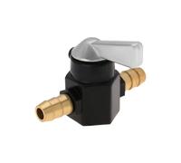 VGOL 1 rubinetto del carburante da 8 mm in metallo in linea per benzina on-off per moto, fuoristrada, scooter, carburante, benzina, benzina, rubinetto del carburante, valvola nera