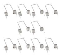 VGOL 10 Pezzi Molle A Doppia Gamba Molle A Torsione In Acciaio Inossidabile Nichelato A 4 Spirali 1 Mm X 8 Mm Accessori Per Bidoni Della Spazzatura