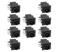 VGOL 10 Pz PJ-019 PCB Mount DC Power Input Jack 12V 3Pin 1.1mm Hole DC Power Connectors Jack Di Alimentazione Compatibile Con Makita BMR DMR Radio Prese 12V