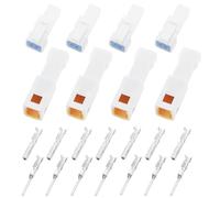 VGOL 10 Set Di Prese Per Connettori JST A 2 Pin Spine Maschio E Femmina Con Terminali Spine Per Cablaggio Con Guscio Impermeabile Adatte Per Motociclette E Scooter