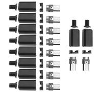 VGOL 10 Set Micro USB Tipo B 5 Pin Maschio Connettore Jack Adattatore A Saldare Guscio In Plastica Per Telefoni Cellulari Smartphone Fotocamera Computer