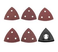 VGOL 100 Pezzi Carta Vetrata Triangolare E Un Vassoio Di Levigatura Triangolare Carta Vetrata Triangolare 80×80 Mm Grana 40/60/80/120/180 Compatibile Con Dewalt