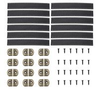 VGOL 12 Pezzi Maniglie Per Cassetti In Pelle Pomelli Per Porte In Pelle Maniglie Con Cinturino In Pelle Con Viti Di Montaggio Adatte Per Cassetti Armadi Armadi Cassettiere Nero