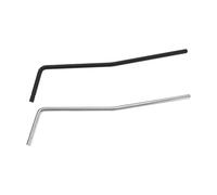 VGOL 2 bracci vibrato push-in diametro 5 mm, lunghezza 178 mm, compatibili con Wilkinson Vibrato Bridge per chitarra elettrica, nero e argento