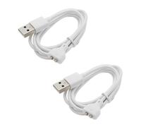 VGOL 2 cavi magnetici USB DC di ricambio, 1 m, cavo magnetico di ricarica USB, 5 mm/0,19 pollici, distanza per caricatore da parete, Power Bank Laptop Bianco