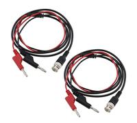 VGOL 2 Connettori BNC Da Q9 A Doppia Spina A Banana Cavo Coassiale Lunghezza Totale 131,5 Cm Lunghezza Cavo 36 Cm Per Oscilloscopi Generatori Di Segnale Cavo Di Misurazione Oscilloscopio