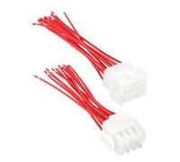 VGOL 2 Pezzi 12 Pin 18 AWG Molex Connettore Elettrico Spina Maschio Femmina Set Con Trecce Per Audio Domestico Audio Per Auto Moto ATV Barca Camion Rimorchio (lunghezza Cavo 5 Pollici)