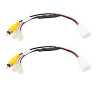 VGOL 2 Pezzi 4 Pin Telecamera Di Retromarcia Per Auto Ritenzione Cablaggio Connettore Adattatore Telecamera Di Retromarcia Posteriore Compatibile Con Toyota 23 Cm