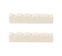 VGOL 2 Pezzi 5 Corde Basso Elettrico Ponte Capotasto Parte Di Ricambio 5 Corde Basso Chitarra Capotasto Superiore 46x6x10.8-9.3mm Adatto Per Basso A 5 Corde Avorio