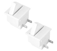VGOL 2 Pezzi 5A 125V 2Pin Frigorifero Congelatore Porta Lampada Interruttore Luce Ricambio Frigorifero Adatto Per La Maggior Parte Dei Frigoriferi Bianco