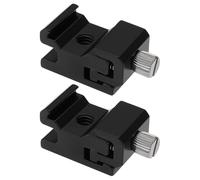 VGOL 2 Pezzi Adattatore Di Montaggio Staffa Slitta A Caldo Flash Freddo Con Attacco Treppiede Da 1/4" In Lega Alluminio Compatibile Con Maggior Parte Delle Unità Flash